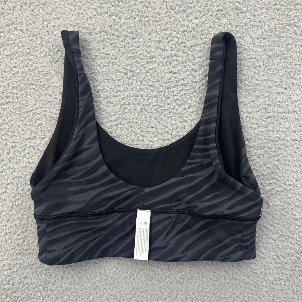 NWT Lululemon Align Reversible Sport Bra Black Le Tigre Camo Athletic Women's 8